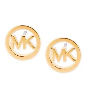 Michael Kors MK Initial stud Earrings rose gold